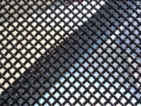 Black powder coated galvanized mesh used as window screen
